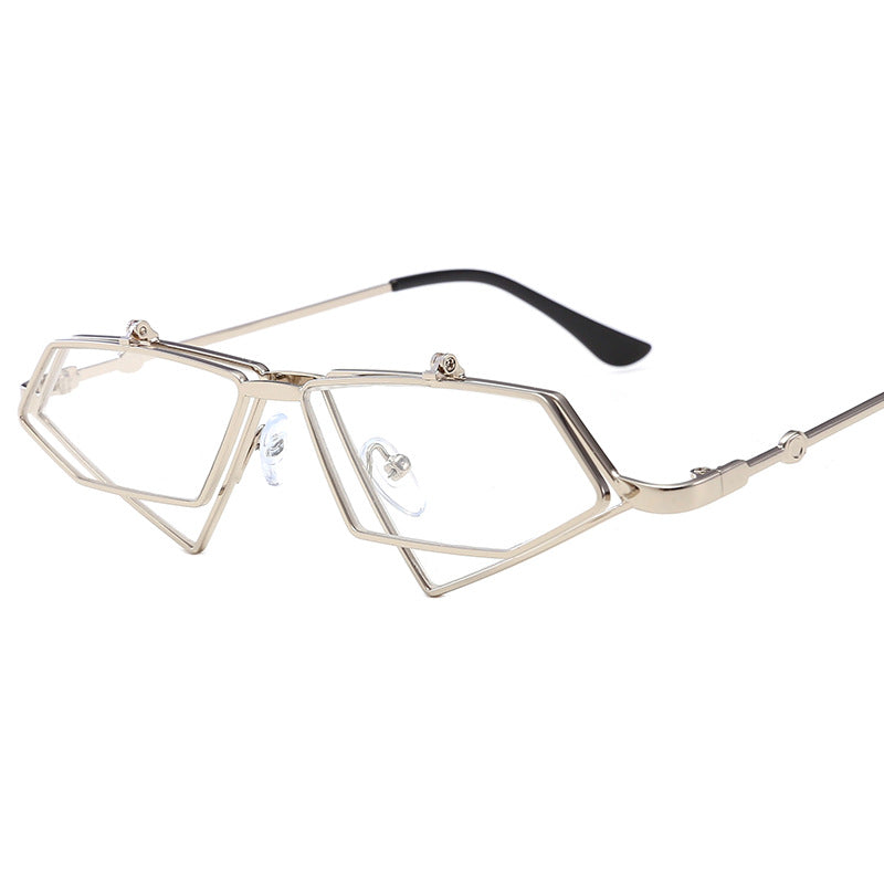 Elegant Round Face Sunglasses - Vintage Steampunk Style