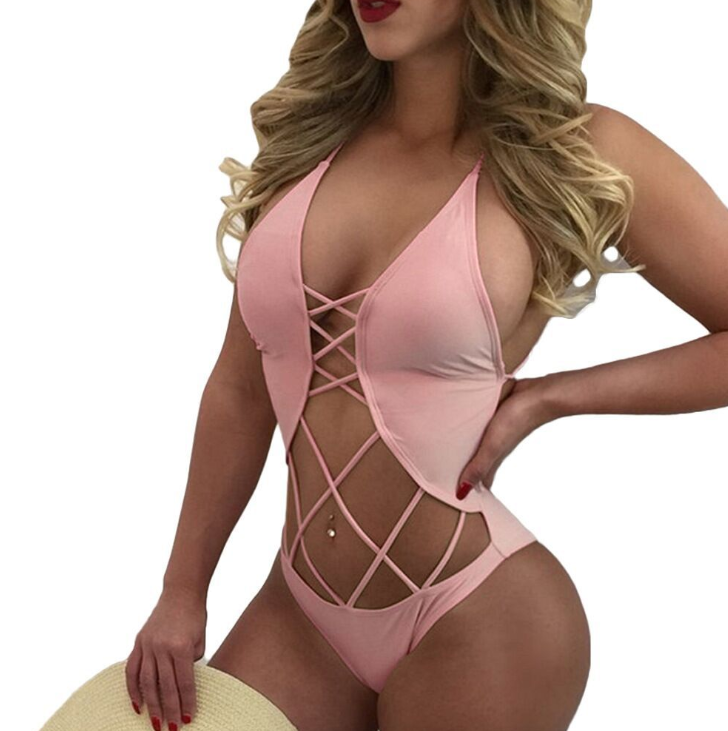 One-Piece Swimsuit and Bikini with Backless Design