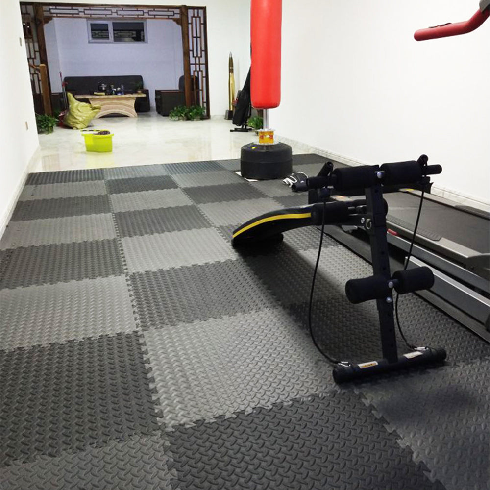 EVA Leaf Grain Home Gym Mat and Yoga Floor Cushion