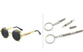 Retro Steampunk Round Sunglasses – Vintage Metal Designer Shades