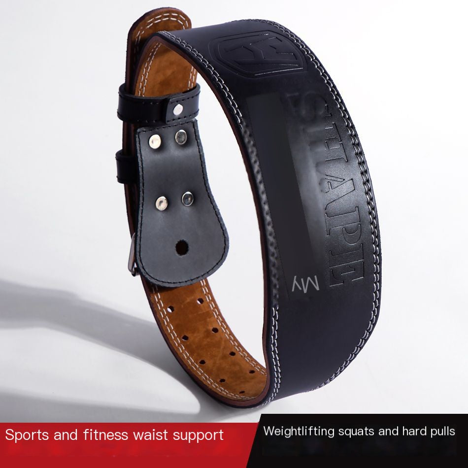 Leather Weightlifting Belt for Men & Women, Adjustable