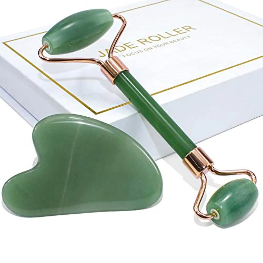 Jade Roller & Scraping Board Massage Set