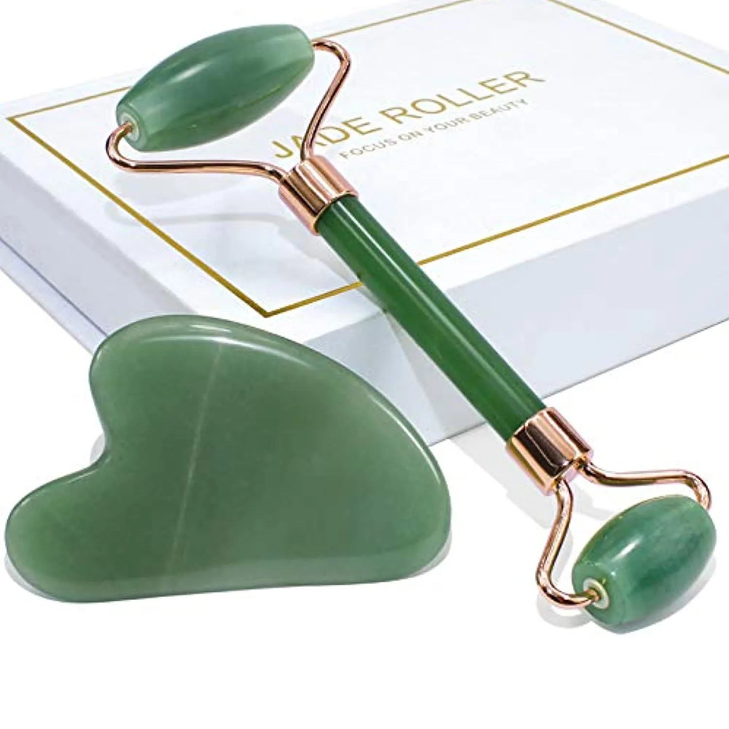 Jade Roller & Scraping Board Massage Set