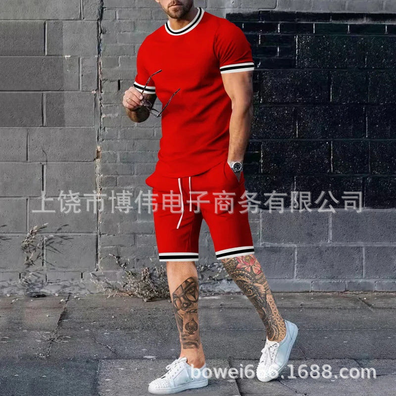 Men's 3D Printed Casual Streetwear Shorts & T-Shirt