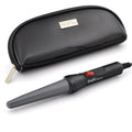 FARI Travel Mini Hair Curling Iron Wand with Ceramic Tourmaline Coating Dual Voltage Fast Heating Barrel Creates Salon Grade Wavy in Minutes Heat Resistant Glove and Travel Pouch Included Black