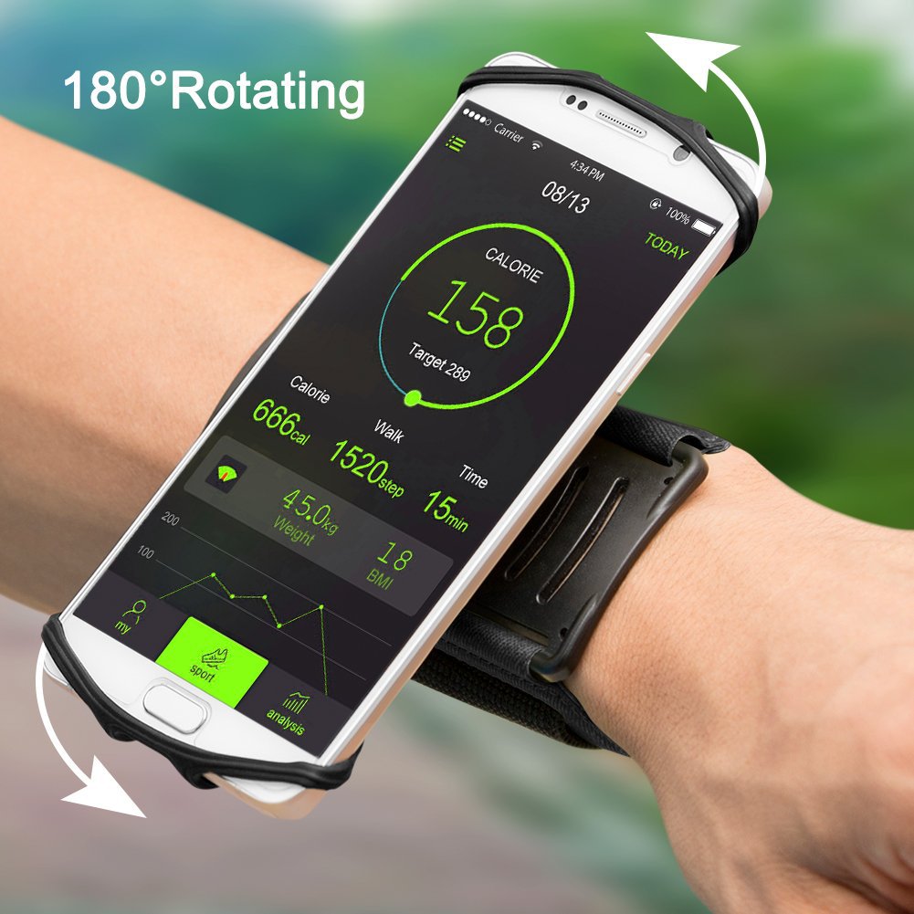 Rotating Arm Phone Holder for Outdoor Sports Fitness