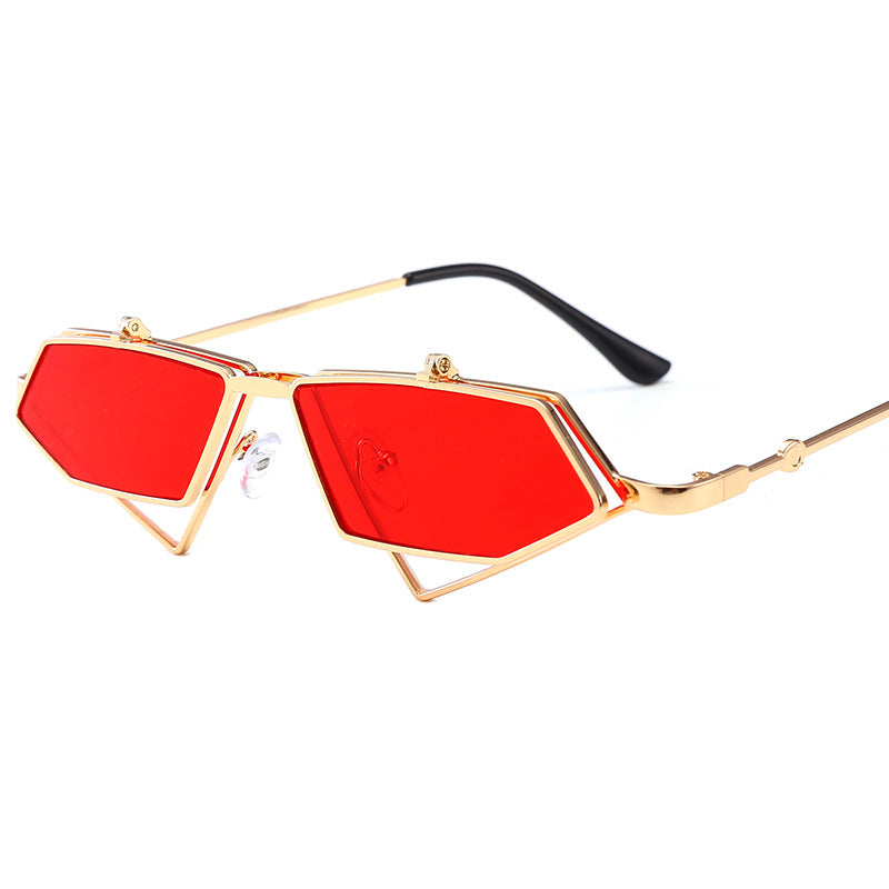 Elegant Round Face Sunglasses - Vintage Steampunk Style