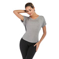 V-Neck Open Back Sports T-Shirt