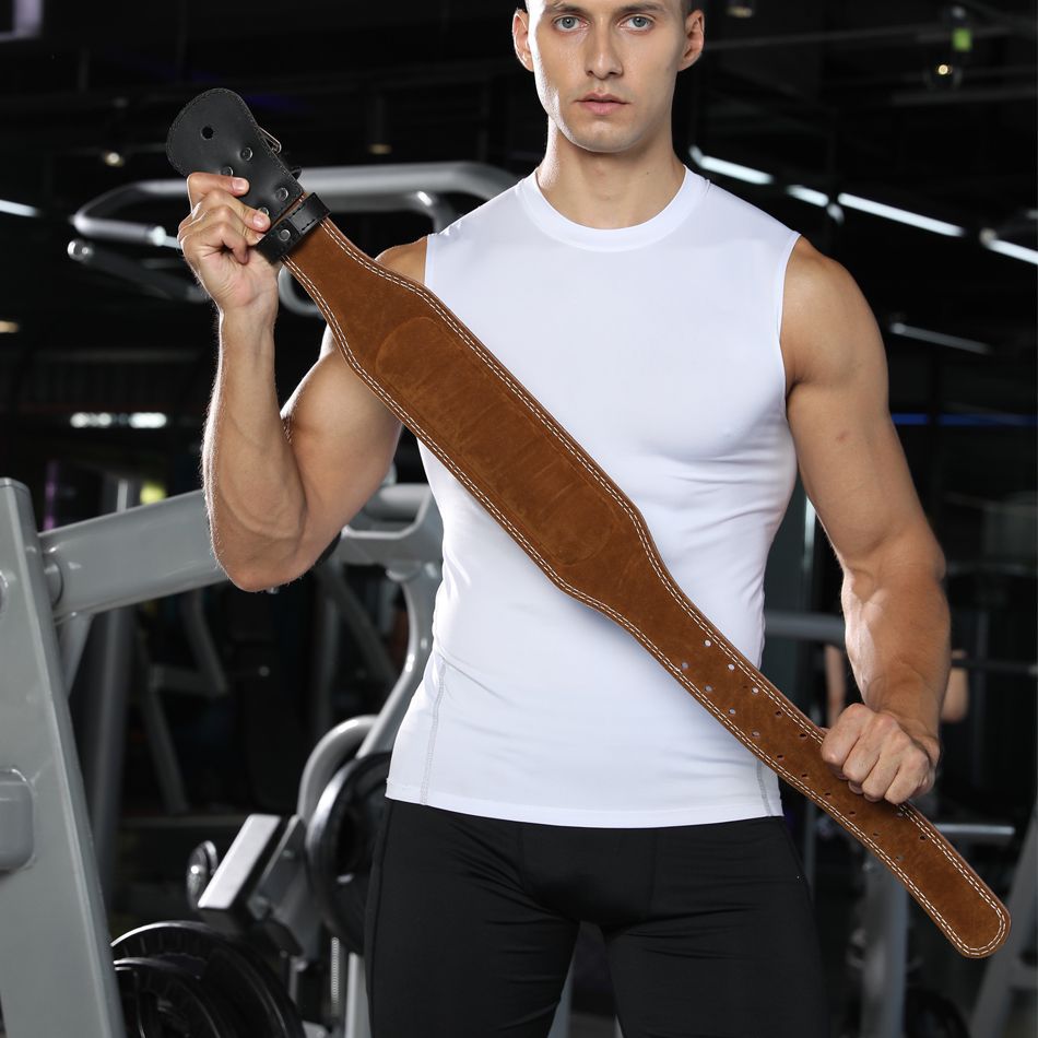 Leather Weightlifting Belt for Men & Women, Adjustable