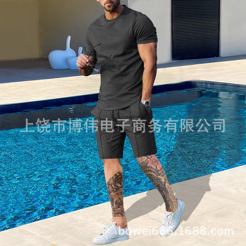 Men's 3D Printed Casual Streetwear Shorts & T-Shirt