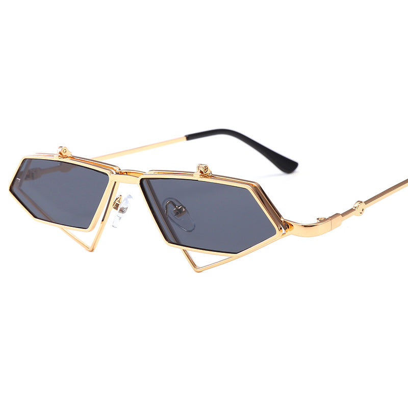 Elegant Round Face Sunglasses - Vintage Steampunk Style
