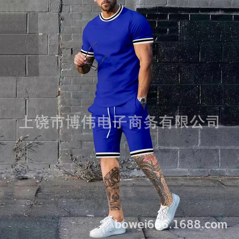 Men's 3D Printed Casual Streetwear Shorts & T-Shirt
