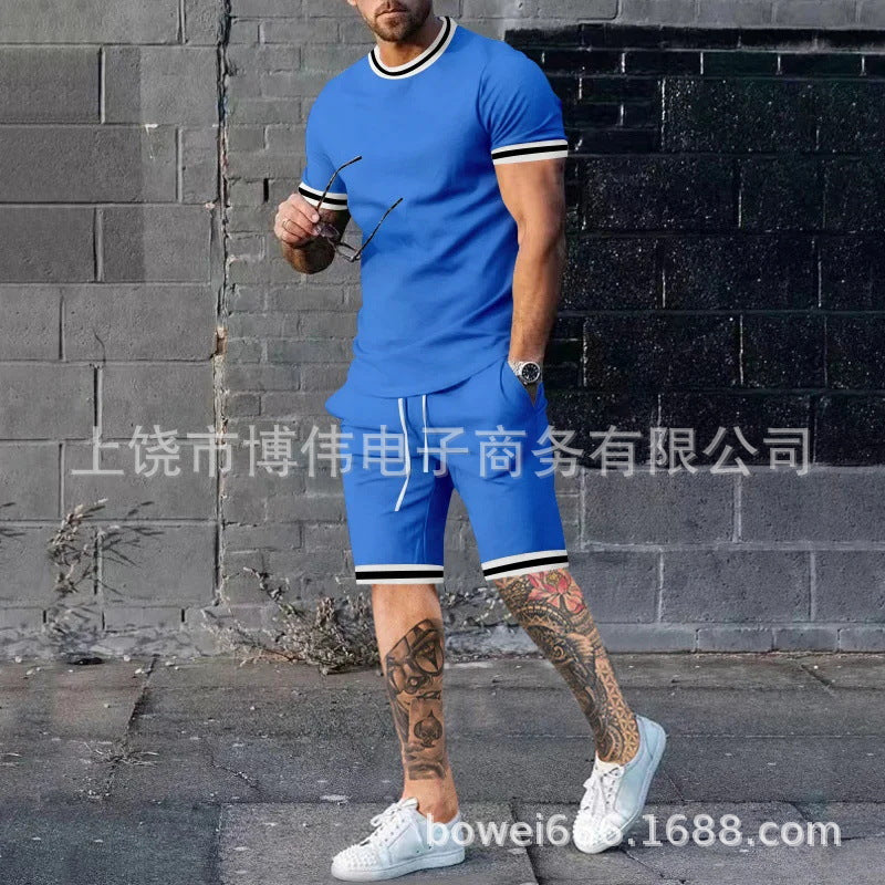 Men's 3D Printed Casual Streetwear Shorts & T-Shirt