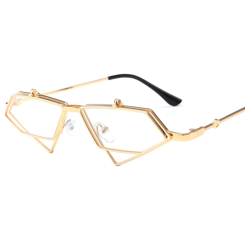 Elegant Round Face Sunglasses - Vintage Steampunk Style